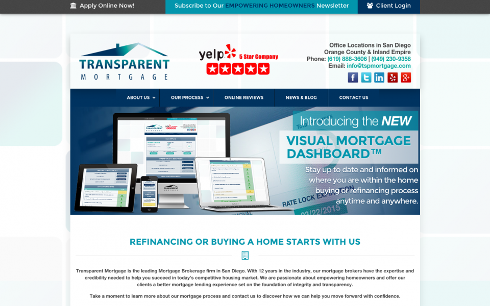 Transparent Mortgage | LoudMouth Strategies Client